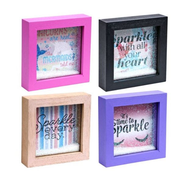 A set of 4 Glitter Shadow Boxes - Picture 2 of 10